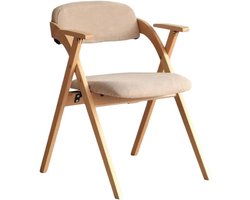 Houten Klapstoelen - Eetkamerkrukken - Buitenontspanning - Verstelbaar ontwerp - Met armleuningen - Natuurlijk hout
