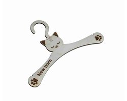 Houten Kledinghanger Baby – Kat – Newborn – Babykamer Decoratie – Kraamcadeau Jongens en Meisjes