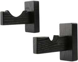 Houten Knuppel Display - Knuppelhouder Muur - Sportartikelen Tonen - Klassieke Knuppelvorm - 11x9x4.5 cm - Zwart