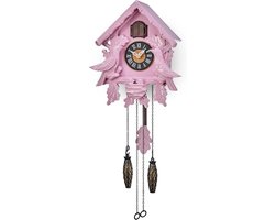 Houten Koekoeksklok met Nachtmodus, Vogelgeluid en Slinger voor Woondecoratie
