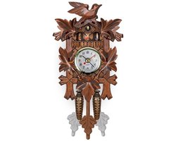 Houten koekoeksklok, slaapkamerdecoratie, een zingende vogel, wandklok in Europese bosstijl.-CM303-Belle's product