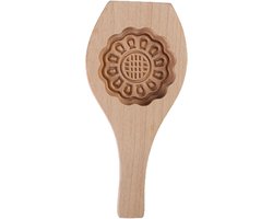 Houten Koekvorm - Bakvorm Stempel - Taart Decoreren - Gegraveerd Patroon - Niet Gespecificeerd - Houtkleur