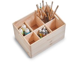 Houten krat 40 x 30 x 24 cm Zeller | uitneembare indeling