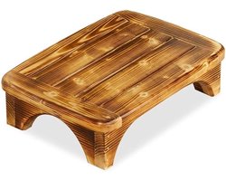 Houten Kruk - Voetenbankje - Comfortabel zitten - Afgeronde randen - Massief hout - Multicolor