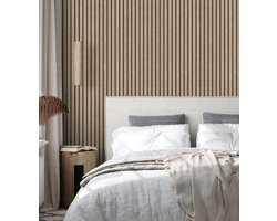 Houten Latten Behangstructuur - Natuurlijke Panelen Look voor Woonkamer, Keuken en Slaapkamer