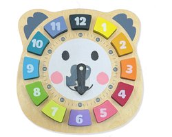 Houten Leerklok voor Kinderen – Educatieve Speelgoed Klok met Kleuren & Cijfers – Leer Tellen en Klokkijken – Montessori Speelgoed