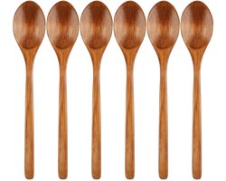 Houten Lepels Set - Handgemaakt van Nanmu Hout - 23.5 cm lang en 4.2 cm breed