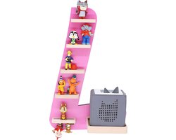 Houten letter L kinderplankje Toniebox figuren wandplank Tonies muziekdoosje