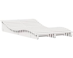 Houten Ligbed Wit - Verstelbare Tuinligstoel voor Terras en Tuin