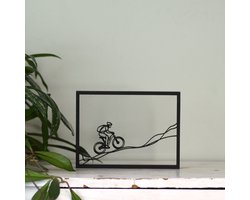 Houten lijstje – Floating Frames – Fietser