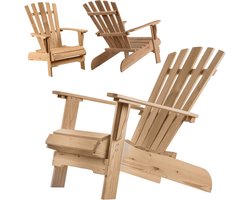 Houten Luxe Tuinstoel met Hoge Rugleuning en Brede Armleuningen voor Buiten