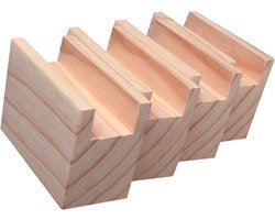 Houten Meubel Lifters - Bureau Verhogers - Meubels Verhogen - Massief Grenenhout - Set van 4 - Houtkleur