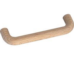 Houten meubelgreep - ruw beuken - 96mm breed - 1 stuk
