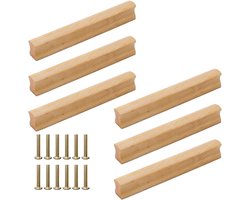 Houten Meubelgrepen - Kastgrepen voor Meubels - 6 stuks