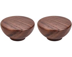 Houten Meubelgrepen - Kastknoppen Lades - Meubels Vernieuwen - Massief Hout - 40 mm Diameter - Walnoot