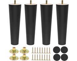 Houten Meubelpoten 20 cm - Set van 4 - Eikenhout - Voor Salontafels, Banken, Stoelen en Kasten
