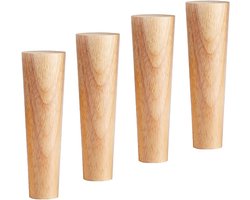 Houten Meubelpoten 20 cm - Set van 4 Stuks - Perfect voor Banken, Tafel en TV Meubels