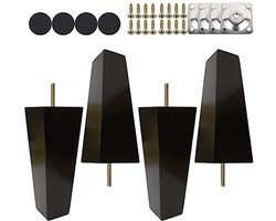 Houten Meubelpoten Set - 4 Stuks Vervangende Poten in 6cm, 10cm en 15cm voor Meubels