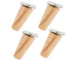 Houten meubelpoten set van 4 - conische poten voor bank/bed/kast - 8/15/20 cm