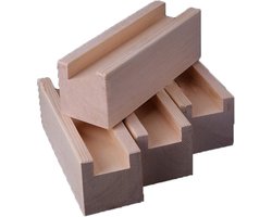 Houten Meubelpoten - Set van 4 - Meubels Verhogen - Massief Hout - 10x1.5x5cm - Houtkleur
