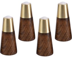 Houten Meubelpoten - Tafelpoten Kastpoten - Meubels Verhogen - Massief Hout Stabiliteit - 8 cm - Bruin