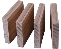 Houten Meubelverhogers - Bureau Lifters - Meer Opbergruimte - Massief Grenenhout - 5x5cm - Houtkleur
