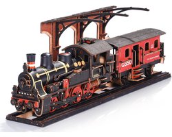Houten Modelbouwset Stoomtrein - 3D Puzzels voor Volwassenen, Thuisdecoratie en Creatieve Cadeaus
