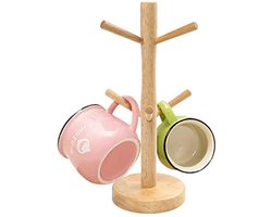 Houten Mokhouder Boom voor Thuis, Koffiehuis en Hotel - 6 Mokken