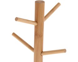 Houten mokhouder standaard - boomvormig mokrek voor 8 mokken - keukenaanrecht opbergrek voor koffie- en theekopjes koffie rek