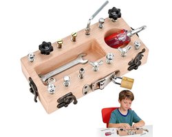 Houten Montessori Gereedschapskist voor Jonge Kinderen - Ontwikkel Fijnmotoriek en Zelfstandigheid