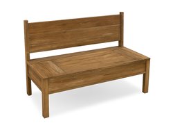 Houten Opbergbank - 120x50x90 cm - Massief Hout - Zitbank met Opbergruimte - Bruin