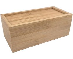 Houten Opbergdoos - Lade Organizer - Diversen Opbergen - Uittrekbaar Ontwerp - 20 cm Lengte - Licht Hout