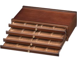 Houten Opbergdoos voor Kunstaccessoires met 4 Laden en Compartimenten