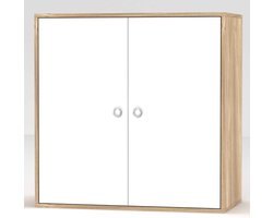 Houten opbergkast met 2 niveaus – modern en ruimtebesparend