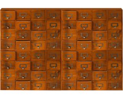 Houten Opbergkast met 64 Laden voor Kantoor en Huisraad