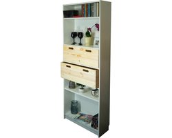 Houten Opbergkist Set van 2 voor IKEA Billy Kasten - Naturel Kleur