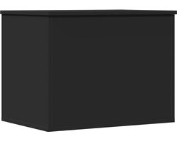 Houten Opbergkist Zwart 60x42x46 cm - Opslagbox Woonkamer of Slaapkamer