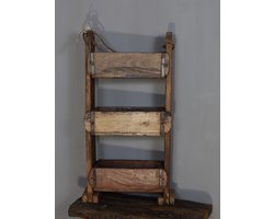 Houten opbergschap om op te hangen, brick mould bakje badkamer keuken decoratie, koffie corner opbergbak, houten tray