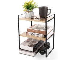 Houten Opzetkast voor Bureau of Keuken - Slimme 2-Laags Organizer