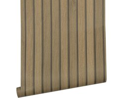 Houten Paneel Vinylfolie - Zelfklevend Behang - Muurdecoratie Woonkamer - Waterdicht Lamellen Effect - 40x300 cm - Licht Eiken