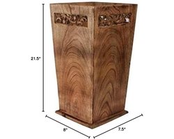 Houten parapluhouder voor entree en kantoor - stijlvolle rechthoekige paraplustandaard