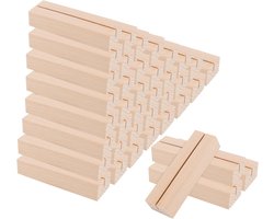 Houten Plaatskaarthouders voor Tafel, 40 Stuks, Natuurlijk Design, Ideaal voor Bruiloften, Feesten en Restaurant Menu's