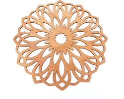 Houten placemats - Decoratieve houten placemats - Ronde placemat - Geometrie - wanddecoratie - mandala 1