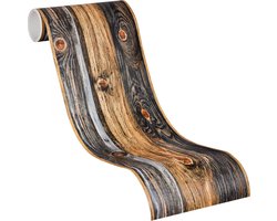 HOUTEN PLANK BEHANGRAND | Zelfklevend - beige bruin grijs - A.S. Création Only Borders 11