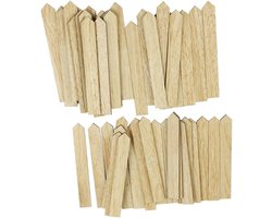 Houten Plantlabels - Tuin Tags - Planten Markeren - Herbruikbaar Ontwerp - 50 Stuks - Geel