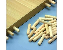 Houten Pluggen Meubelkasten - 100 Stuks - Duidelijke Textuur - Houtbewerker - Eenvoudige Installatie - 10 mm x 50 mm