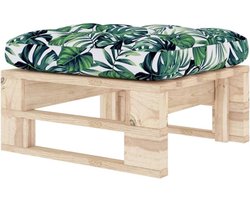 Houten Poef - Pallet Kruk - Buiten Ontspannen - Geïmpregneerd Grenenhout - 60x60x25 cm - Bruin