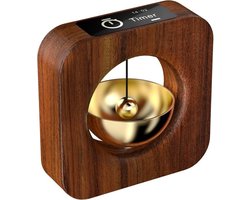 Houten Pomodoro Timer - Kubus Timer - Productiviteit Verhogend - Intuïtieve Bediening - 90x25x90 mm - Bruin