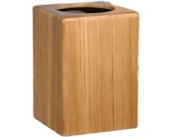 Houten Prullenbak - Afvalbak Binnen - Ruimte Opruimen - Met Binnenemmer - 10 Milliliter - Licht Houtkleur