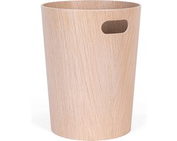 houten prullenbak Börje | Moderne houten prullenbak voor kantoor, kinderkamer, slaapkamer en nog veel meer | eiken wit
